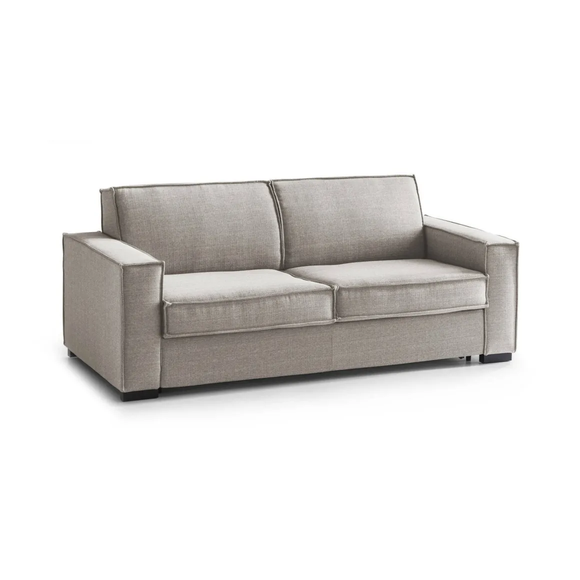 Divano letto apertura girevole tortora 180x95cm - Alisa