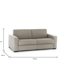 Divano letto classico tortora 180x95cm - Akito