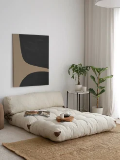Divani Letto 2 Posti|Divano Contenitore Letto > Dmora Divano letto comodo crema 120x75cm - Surigae Bianco Crema