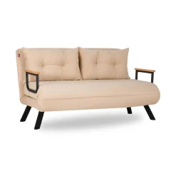 Divano letto comodo crema 133x78cm - Calvin