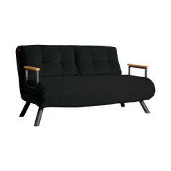 Divano letto comodo nero 133x78cm - Calvin