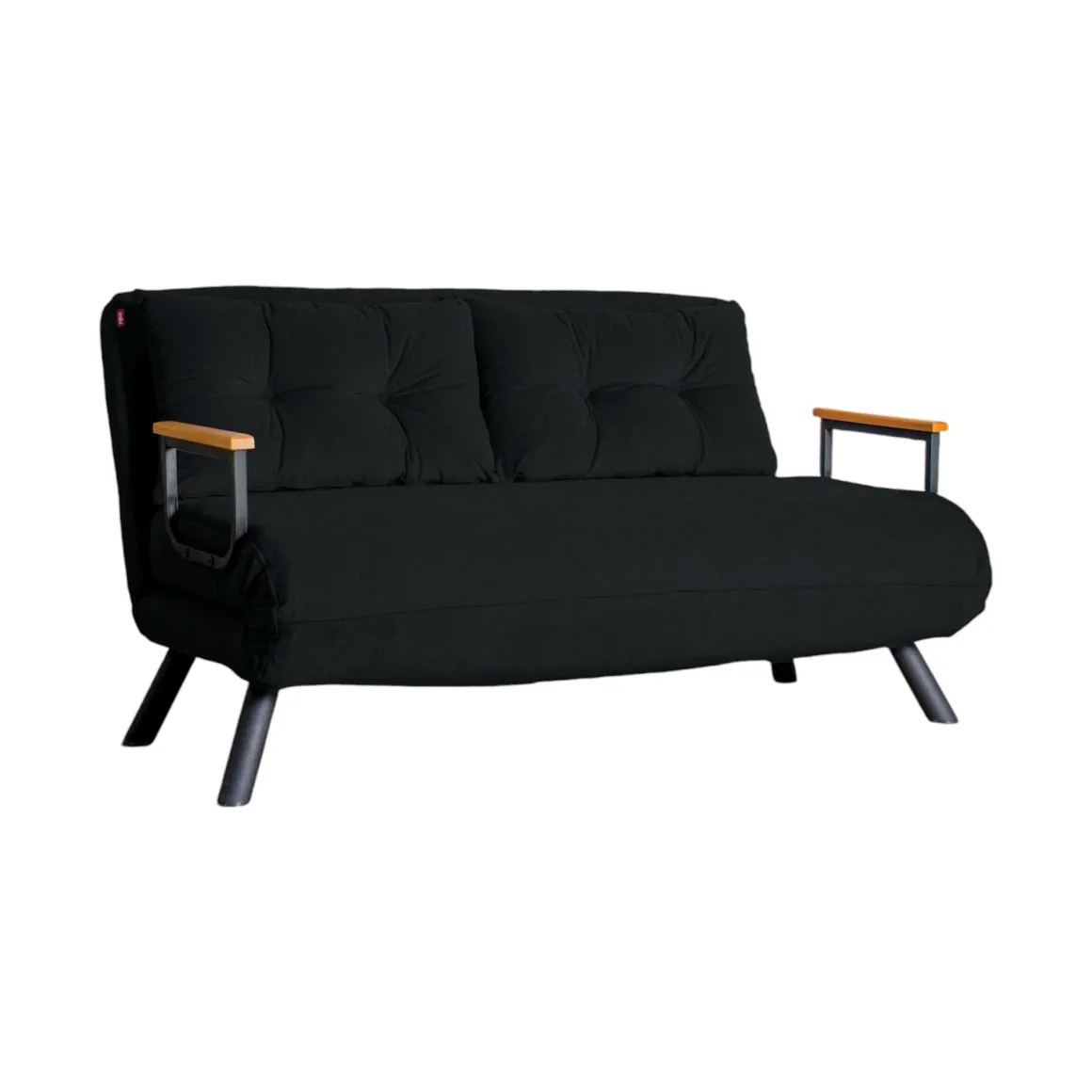 Divano letto comodo nero 133x78cm - Calvin