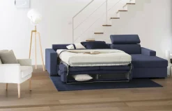 Divano letto compatto blu 260x95cm - Alibella