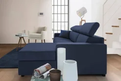 Divano letto compatto blu 260x95cm - Alibella
