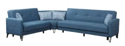 Divano letto compatto blu 302x234cm - Apo