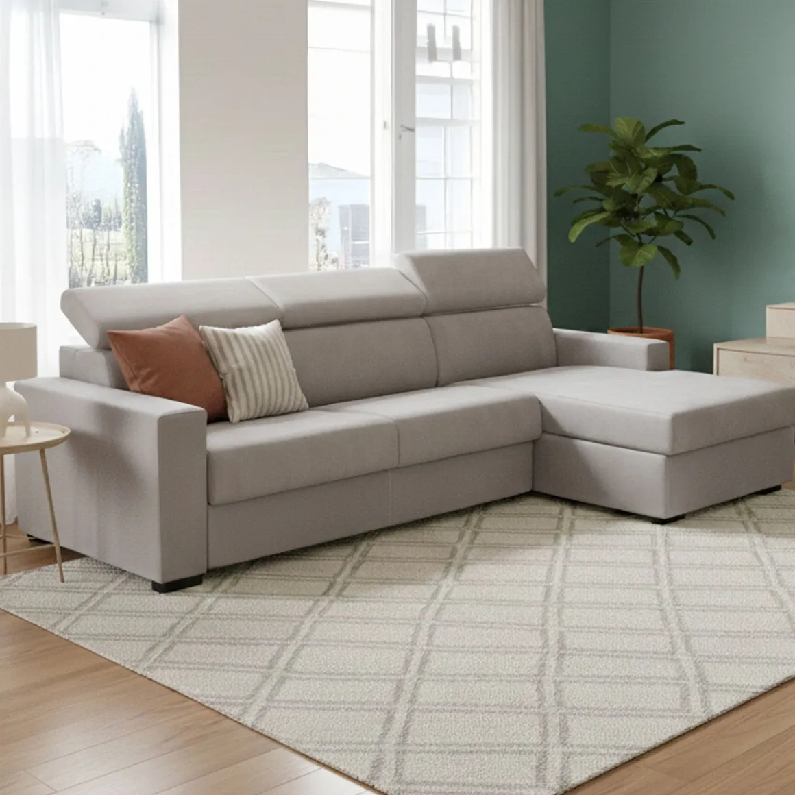 Divani Letto 2 Posti|Salotto > Dmora Divano letto compatto grigio e antracite 180x95cm - Asimi Grigio, Grigio Antracite