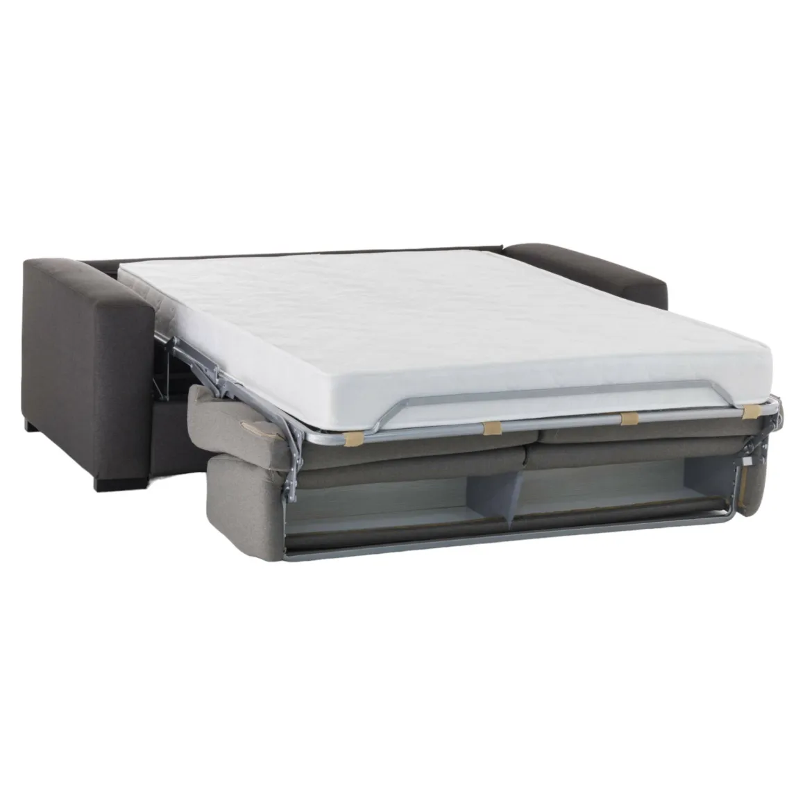 Divano letto compatto grigio e antracite 200x95cm - Zinnia