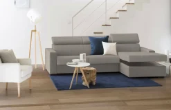 Divani Letto Con Penisola|Salotto > Dmora Divano letto compatto tortora 280x95cm - Allevatore Grigio Tortora