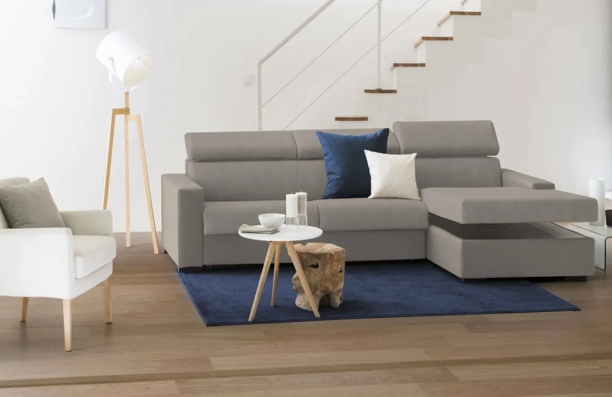 Divani Letto Con Penisola|Salotto > Dmora Divano letto compatto tortora 280x95cm - Allevatore Grigio Tortora