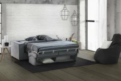 Divano letto con materasso grigio 180x95cm - Alisa