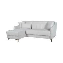 Divani Angolari|Divani Letto Con Penisola > Dmora Divano Letto con Penisola Contenitore Cuscini Sfoderabili 210x149 cm, Reclinabile - Pergola Beige