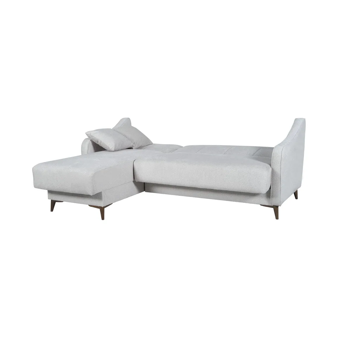 Divano Letto con Penisola Beige Contenitore 207x157 cm, Lavabile - Propata