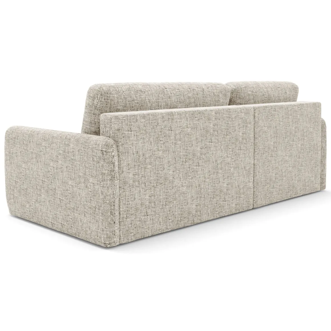 Divano Letto con Penisola Beige Contenitore Reclinabile 207x148 cm, Reversibile - Pagno
