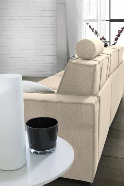 Divano letto con penisola beige 260x95cm - Afar