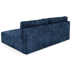 Divani Angolari|Divani Letto Con Penisola > Dmora Divano Letto con Penisola Contenitore Cuscini Sfoderabili 210x149 cm, Reclinabile - Pergola Blu