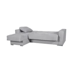Divani Angolari|Divani Letto Con Penisola > Dmora Divano Letto con Penisola Contenitore 285x160 cm, Idrorepellente Sfoderabile Multiposizione Trasformabile in Letto Made in Italy Grigio Chiaro