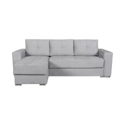 Divani Angolari|Divani Letto Con Penisola > Dmora Divano Letto con Penisola Contenitore 285x160 cm, Idrorepellente Sfoderabile Multiposizione Trasformabile in Letto Made in Italy Grigio Chiaro