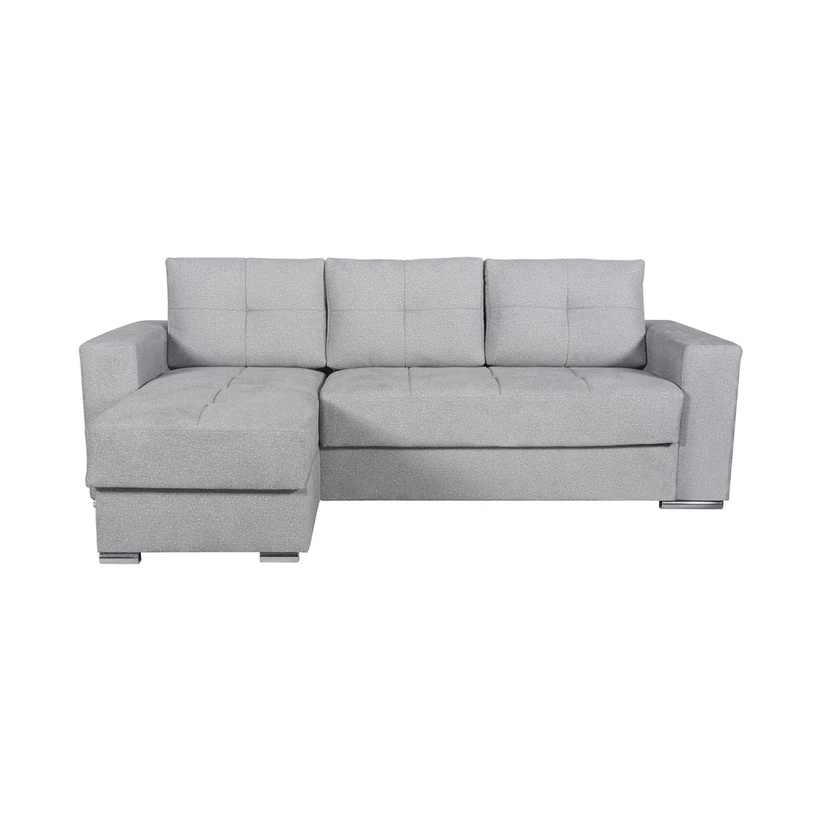 Divani Angolari|Divani Letto Con Penisola > Dmora Divano Letto con Penisola Contenitore 285x160 cm, Idrorepellente Sfoderabile Multiposizione Trasformabile in Letto Made in Italy Grigio Chiaro