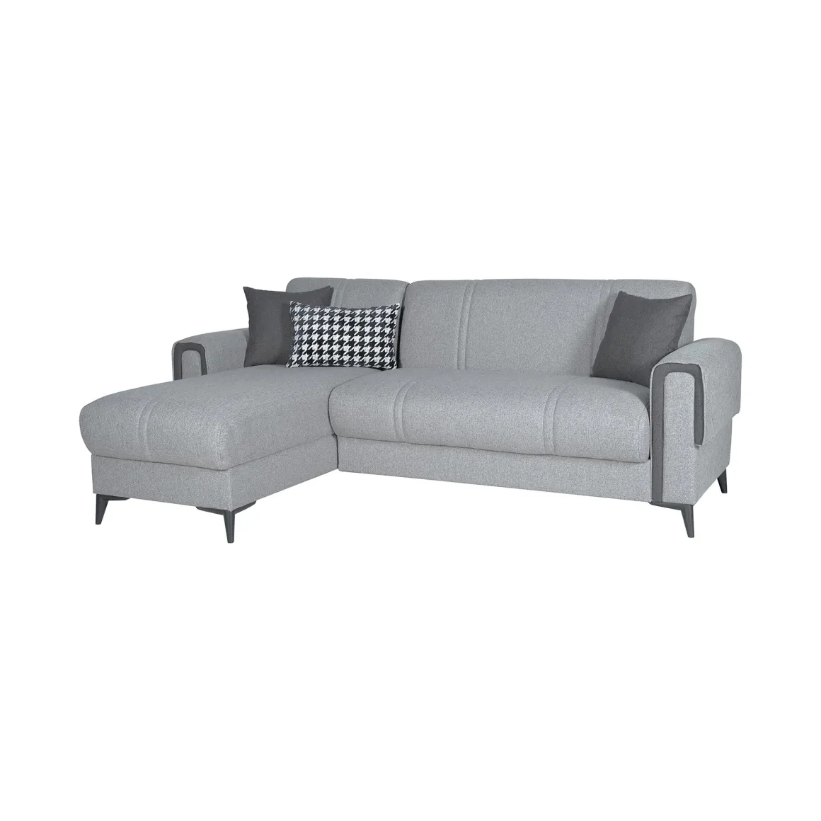 Divani Letto Con Penisola|Divani Letto > Dmora Divano Letto con Penisola Multiposizione Contenitore 280x160 cm, Idrorepellente Sfoderabile Trasformabile in Letto Made in Italy Grigio Chiaro