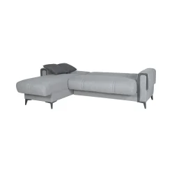 Divani Letto Con Penisola|Divani Letto > Dmora Divano Letto con Penisola Multiposizione Contenitore 280x160 cm, Idrorepellente Sfoderabile Trasformabile in Letto Made in Italy Grigio Chiaro