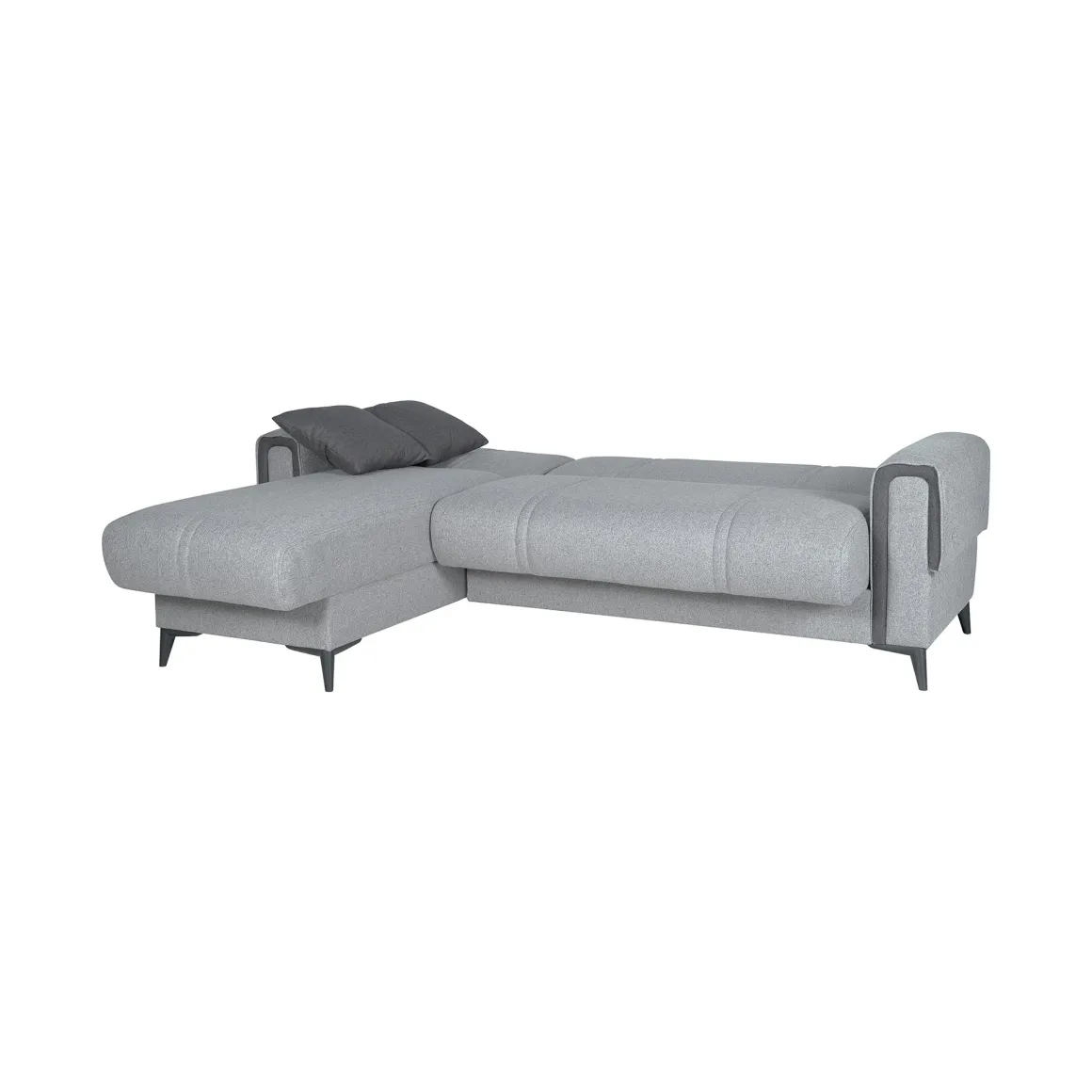 Divani Letto Con Penisola|Divani Letto > Dmora Divano Letto con Penisola Multiposizione Contenitore 280x160 cm, Idrorepellente Sfoderabile Trasformabile in Letto Made in Italy Grigio Chiaro