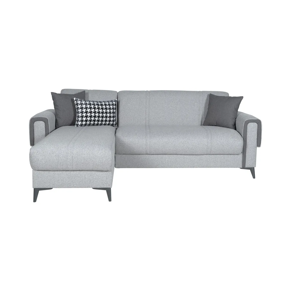 Divani Letto Con Penisola|Divani Letto > Dmora Divano Letto con Penisola Multiposizione Contenitore 280x160 cm, Idrorepellente Sfoderabile Trasformabile in Letto Made in Italy Grigio Chiaro