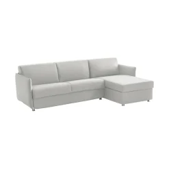 Divani Angolari|Divani Letto Con Penisola > Dmora Divano Letto con Penisola Sfoderabile Contenitore 260x160 cm, Idrorepellente Multiposizione Trasformabile in Letto Made in Italy Grigio Chiaro