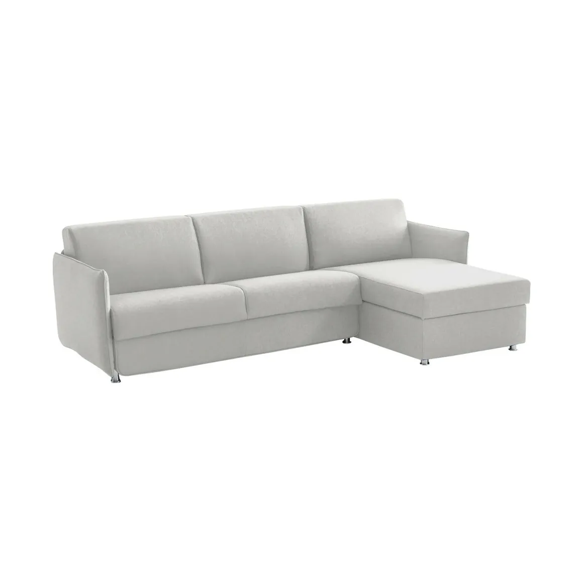 Divani Angolari|Divani Letto Con Penisola > Dmora Divano Letto con Penisola Sfoderabile Contenitore 260x160 cm, Idrorepellente Multiposizione Trasformabile in Letto Made in Italy Grigio Chiaro