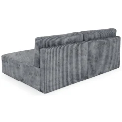 Divano Letto con Penisola Grigio Contenitore Cuscini Sfoderabili 210x149 cm, Reclinabile - Pergola