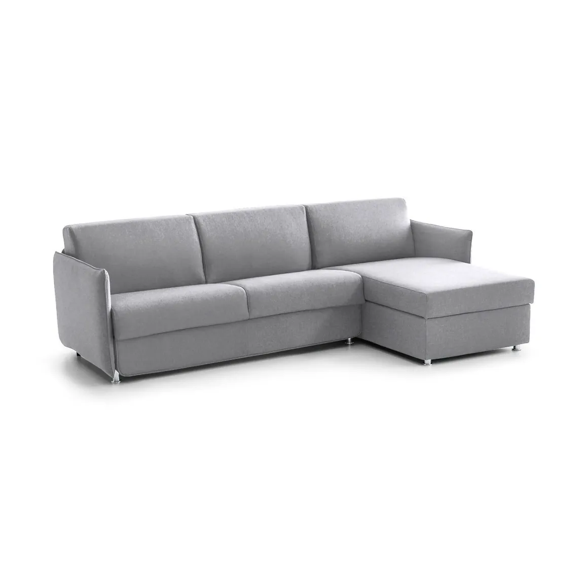 Divani Angolari|Divani Letto Con Penisola > Dmora Divano Letto con Penisola Sfoderabile Contenitore 280x160 cm, Idrorepellente Multiposizione Trasformabile in Letto Made in Italy - Celleno Grigio