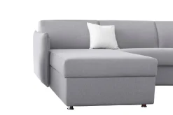 Divani Angolari|Divani Letto Con Penisola > Dmora Divano Letto con Penisola Sfoderabile Contenitore 280x160 cm, Idrorepellente Multiposizione Trasformabile in Letto Made in Italy - Celleno Grigio