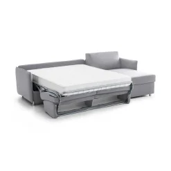 Divani Angolari|Divani Letto Con Penisola > Dmora Divano Letto con Penisola Sfoderabile Contenitore 280x160 cm, Idrorepellente Multiposizione Trasformabile in Letto Made in Italy - Celleno Grigio