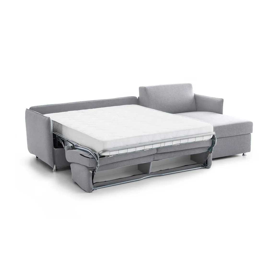 Divani Angolari|Divani Letto Con Penisola > Dmora Divano Letto con Penisola Sfoderabile Contenitore 280x160 cm, Idrorepellente Multiposizione Trasformabile in Letto Made in Italy - Celleno Grigio