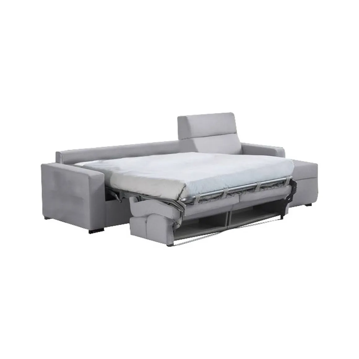 Divani Angolari|Divani Letto Con Penisola > Dmora Divano Letto con Penisola Sfoderabile Contenitore 285x160 cm, Idrorepellente Multiposizione Trasformabile in Letto Made in Italy - Esca Grigio