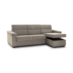 Divani Angolari|Divani Letto Con Penisola > Dmora Divano Letto con Penisola Sfoderabile Contenitore 285x160 cm, Idrorepellente Sfoderabile Trasformabile Made in Italy - Tolle Grigio Tortora
