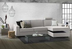 Divani Angolari|Divani Letto Con Penisola > Dmora Divano letto con penisola 280x95cm - Achico Grigio