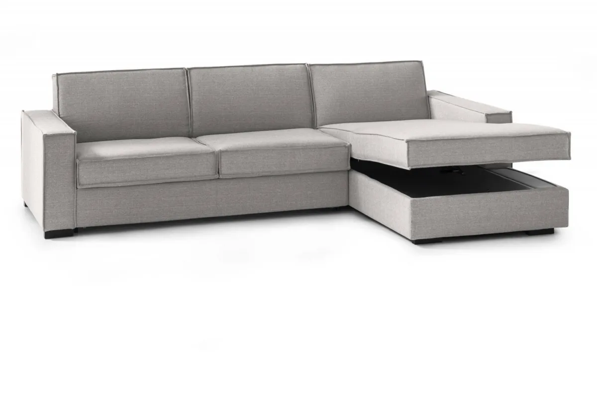 Divani Angolari|Divani Letto Con Penisola > Dmora Divano letto con penisola 280x95cm - Achico Grigio