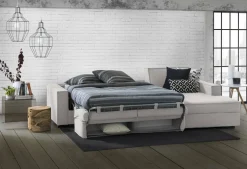 Divani Angolari|Divani Letto Con Penisola > Dmora Divano letto con penisola 280x95cm - Achico Grigio