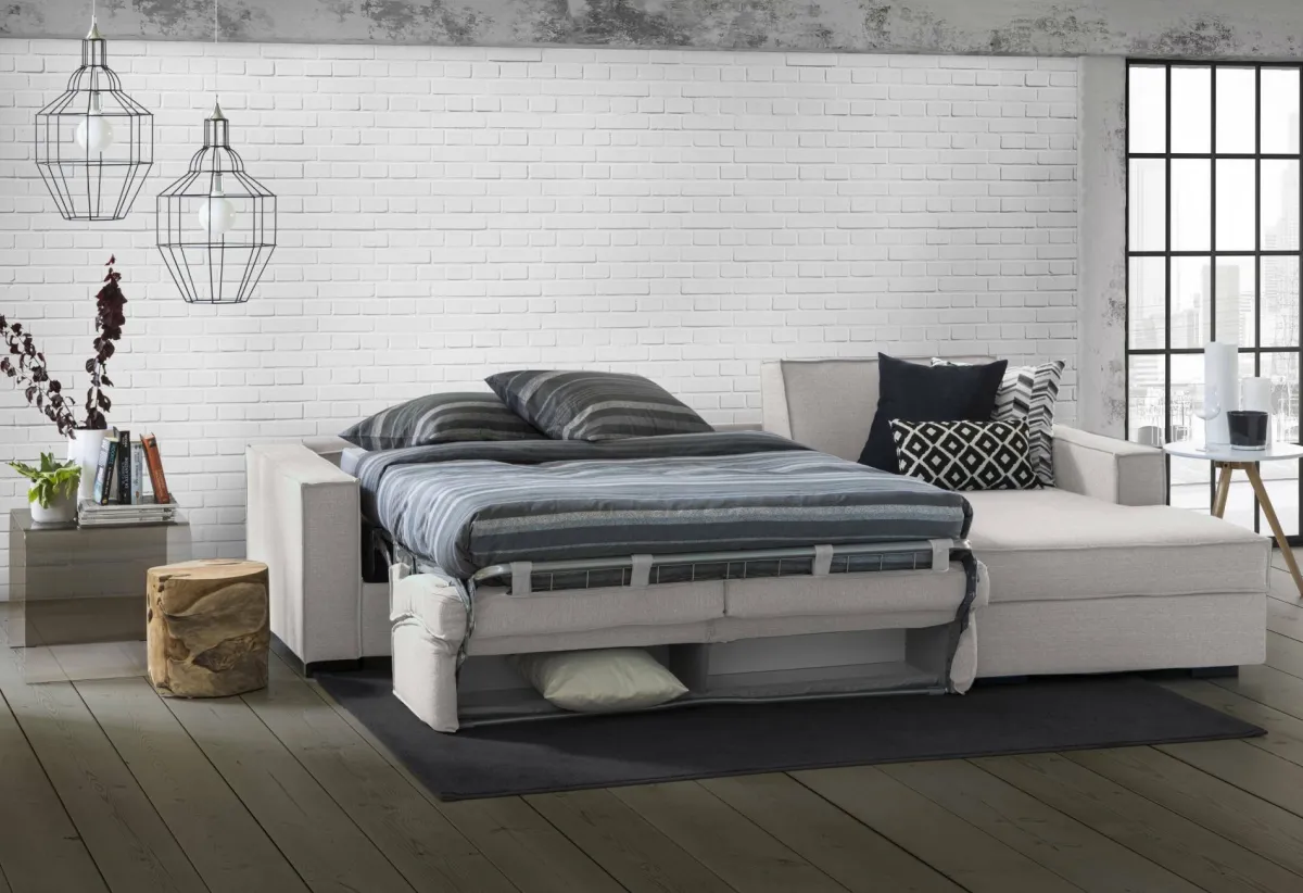 Divani Angolari|Divani Letto Con Penisola > Dmora Divano letto con penisola 280x95cm - Achico Grigio