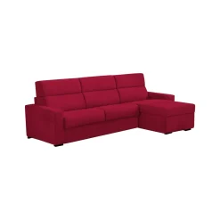 Divani Angolari|Divani Letto Con Penisola > Dmora Divano Letto con Penisola Sfoderabile Contenitore 285x160 cm, Idrorepellente Multiposizione Made in Italy - Ganzaria Rosso