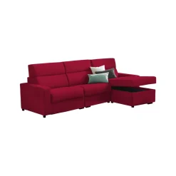 Divani Angolari|Divani Letto Con Penisola > Dmora Divano Letto con Penisola Sfoderabile Contenitore 285x160 cm, Idrorepellente Multiposizione Made in Italy - Ganzaria Rosso