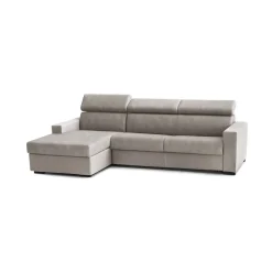 Divano letto con penisola tortora 260x95cm - Aloet