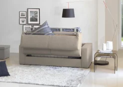 Divano letto con penisola tortora 260x95cm - Aloet