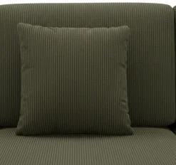 Divano Letto con Penisola Verde Contenitore Reversibile 245x185 cm, Reclinabile - Ranco