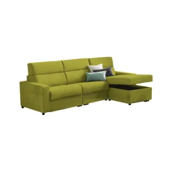 Divani Angolari|Divani Letto Con Penisola > Dmora Divano Letto con Penisola Sfoderabile Contenitore 280x160 cm, Idrorepellente Multiposizione Trasformabile in Letto Made in Italy - Pusiano Verde