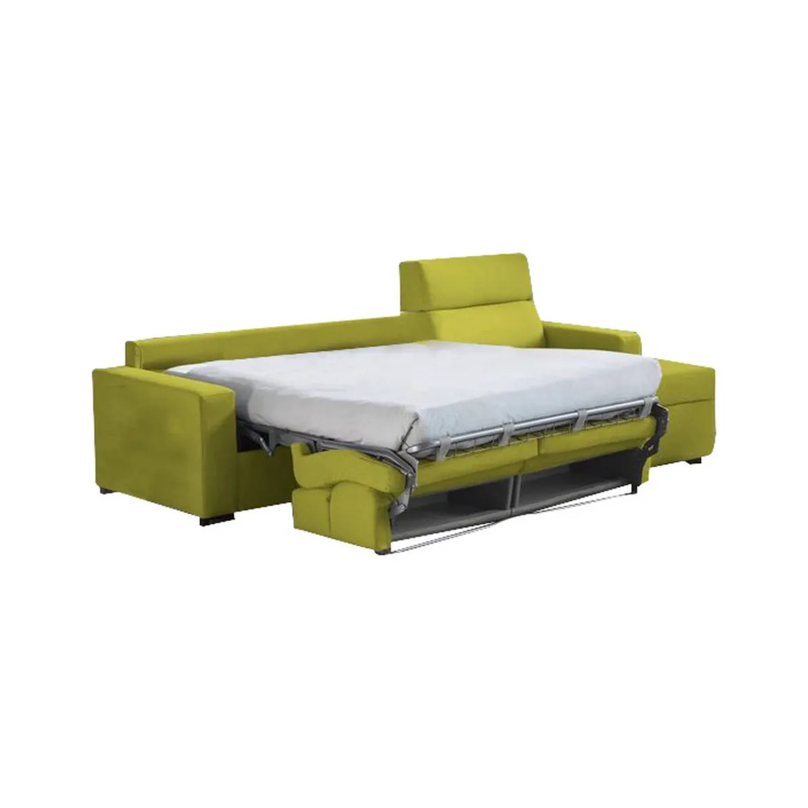 Divani Angolari|Divani Letto Con Penisola > Dmora Divano Letto con Penisola Sfoderabile Contenitore 280x160 cm, Idrorepellente Multiposizione Trasformabile in Letto Made in Italy - Pusiano Verde