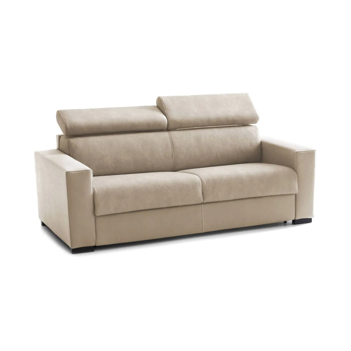 Divani Letto 2 Posti|Salotto > Dmora Divano letto con poggiatesta regolabili 180x95cm - Annalara Beige