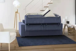 Divani Letto Con Penisola|Salotto > Dmora Divano letto contenitore 280x95cm - Alibabah Blu