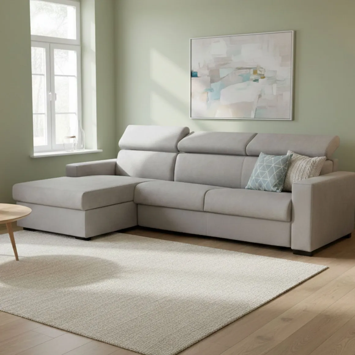 Divano letto contenitore grigio 280x95cm - Alibabah