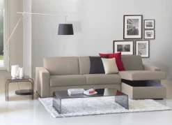 Divano letto contenitore tortora 280x95cm - Aika